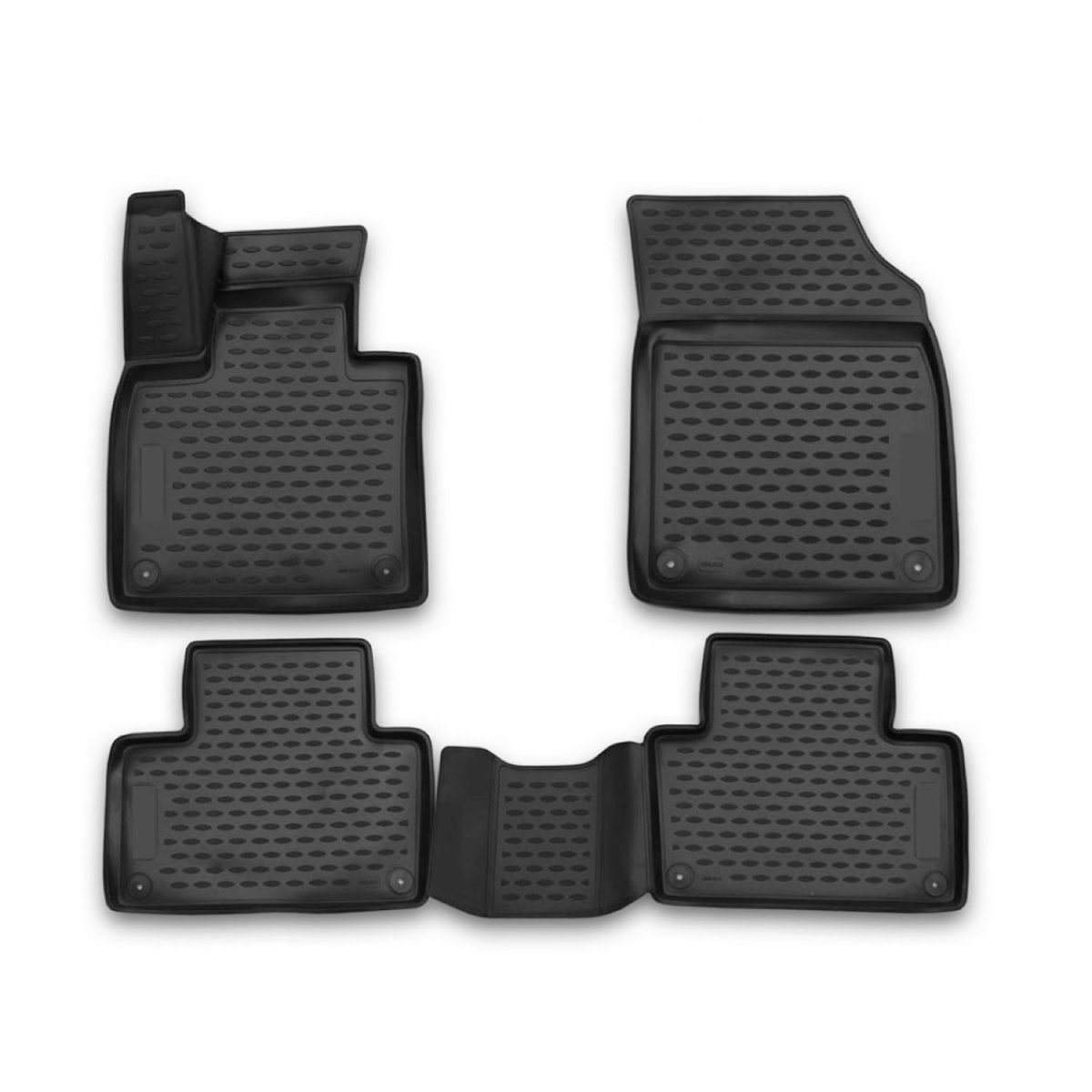 Volvo XC90 Floor Mats - Omac - Rubber TPE - Black - '16-'25